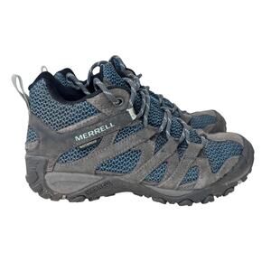 Merrell Alverstone Mid GTX Hiking Boot Women's US‎ 5 Gray Blue Waterproof J52748